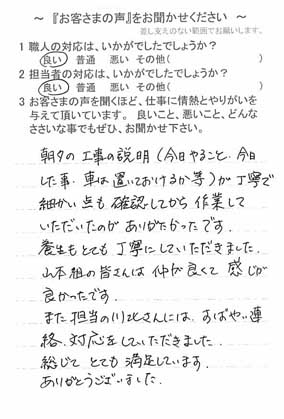   袖ケ浦市長浦駅前で外壁塗装をされたＫ様の声
