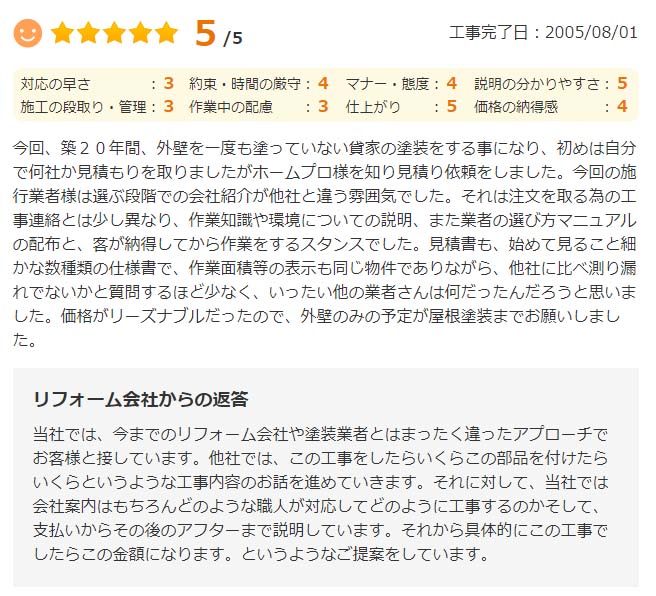   佐倉市千成で外壁塗装をされたＡ様の声