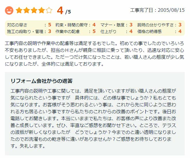   四街道市池花で外壁塗装をされたS様の声