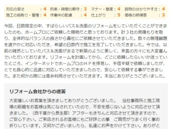 佐倉市井野でリフォームをされたＩ様の声