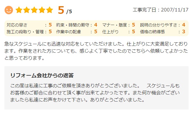   四街道市大日で外壁塗装をされたＩ様の声
