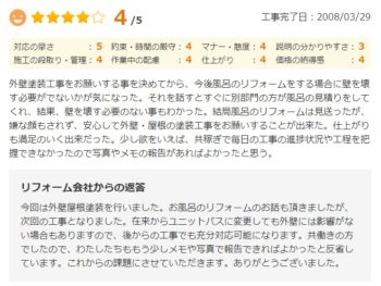 佐倉市西志津で外壁塗装をされたＴ様の声