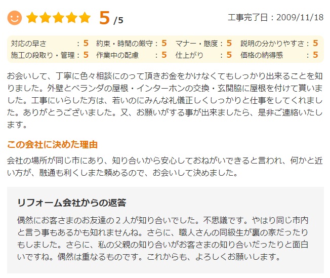   佐倉市鏑木町で外壁塗装をされたＴ様の声
