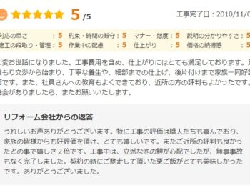 佐倉市鏑木町で外壁塗装をされたＫ様の声