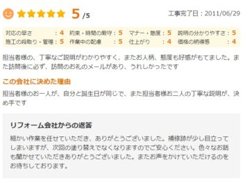 八街市八街はで外壁塗装をされたＳ様の声