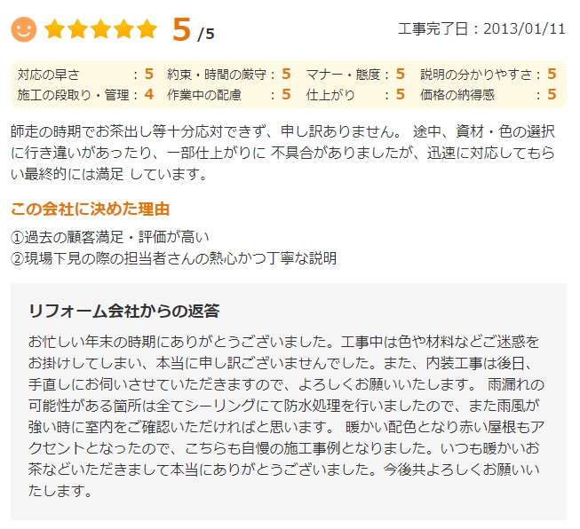   大網白里市季美の森南で外壁塗装をされたＳ様の声