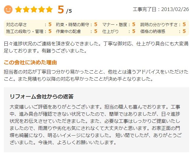   鎌ケ谷市東中沢で外壁塗装をされたＴ様の声