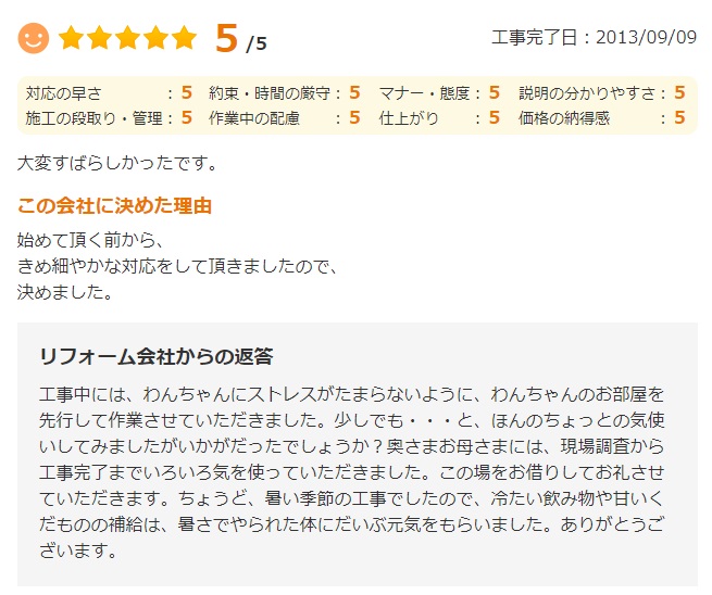   ｃで外壁塗装をされたＩ様の声