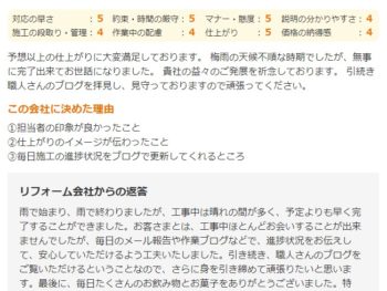 佐倉市千成で外壁塗装をされたＨ様の声
