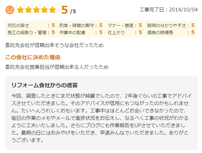   佐倉市井野で外壁塗装をされたＩ様の声