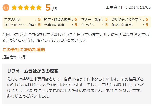   八千代市緑ヶ丘で外壁塗装をされたＴ様の声