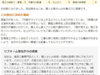 佐倉市下志津原で外壁塗装をされたＯ様の声