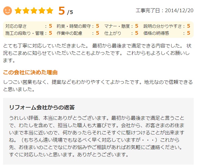   佐倉市宮前で外壁塗装をされたＡ様の声
