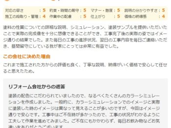 八街市大木で外壁塗装をされたＧ様の声