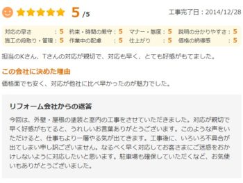船橋市二宮で外壁塗装をされたＳ様の声
