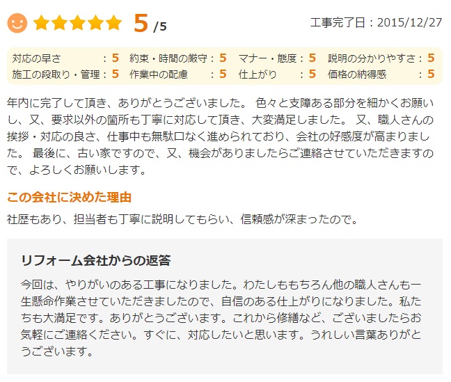   佐倉市臼井台で外壁塗装をされたＢ様の声
