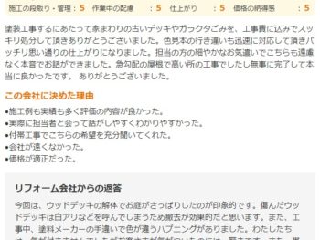 四街道市和良比で外壁塗装をされたＷ様の声
