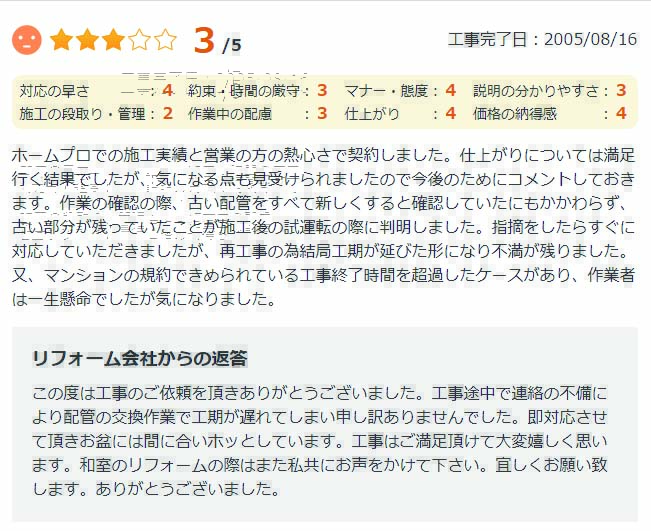   仕上がりについては満足行く結果でしたが、気になる点も見受けられましたので今後のためにコメントしておきます。